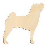 Laser-cut baltic birch silhouette of SHARPEI