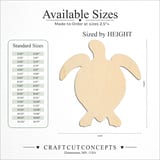 Size reference chart for BROAD SHELL TURTLE