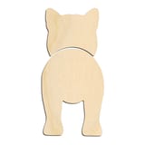 Laser-cut baltic birch silhouette of SHIBA INU TWO PIECE BACK VIEW