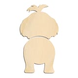 Laser-cut baltic birch silhouette of SHIH TZU TWO PIECE BACK VIEW