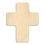 Laser-cut baltic birch silhouette of SHORT CROSS
