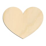 Laser-cut baltic birch silhouette of SHORT FAT HEART