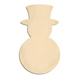 Laser-cut baltic birch silhouette of Snowman with Top Hat