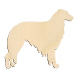 Laser-cut baltic birch silhouette of SHOW DOG BORZOI