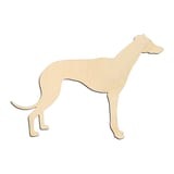 Laser-cut baltic birch silhouette of SHOW DOG GREYHOUND