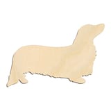 Laser-cut baltic birch silhouette of SHOW DOG LONG HAIR DACHSHUND