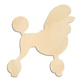 Laser-cut baltic birch silhouette of SHOW DOG STANDING TALL POODLE