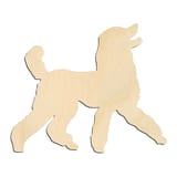 Laser-cut baltic birch silhouette of SHOW DOG WALKING POODLE