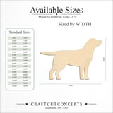 Size reference chart for SHOW DOG STANDING RETRIEVER