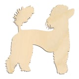 Laser-cut baltic birch silhouette of Show Poodle