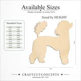 Size reference chart for Show Poodle