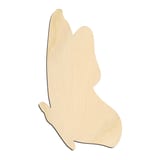 Laser-cut baltic birch silhouette of SIDE PROFILE BUTTERFLY