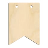 Laser-cut baltic birch silhouette of SIGN BANNER VERTICAL NOTCHED