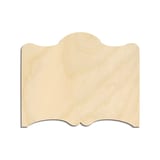 Laser-cut baltic birch silhouette of Wavy Rectangle Sign Plaque