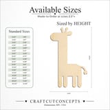Size reference chart for SIMPLE GIRAFFE