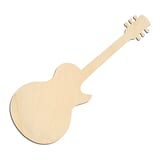 Laser-cut baltic birch silhouette of SINGLE CUT ELECTRIC GUITAR