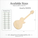 Size reference chart for SINGLE CUT ELECTRIC GUITAR