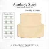Size reference chart for SINGLE TIER CAKE ENGRAVED
