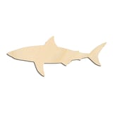 Laser-cut baltic birch silhouette of Slim Shark Silhouette