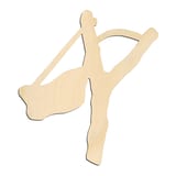 Laser-cut baltic birch silhouette of Slingshot