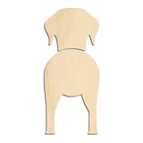 Laser-cut baltic birch silhouette of Front-Facing Dog Silhouette