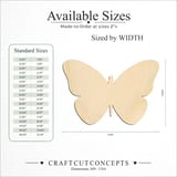 Size reference chart for SMALL BUTTERFLY