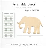 Size reference chart for SMALL WALKING ELEPHANT