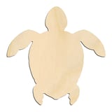 Laser-cut baltic birch silhouette of SMALL FLIPPER TURTLE