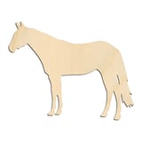 Laser-cut baltic birch silhouette of SMALL STANDING HORSE