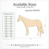 Size reference chart for SMALL STANDING HORSE