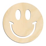 Laser-cut baltic birch silhouette of SMILEY FACE