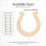 Size reference chart for SMOOTH HORSE SHOE