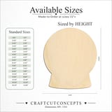 Size reference chart for SNOW GLOBE