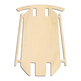 Laser-cut baltic birch silhouette of SNOW SLED CHRISTMAS CLASSIC