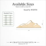 Size reference chart for SNOWCAP LOW MOUNTAIN PEAKS