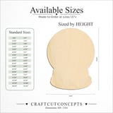 Size reference chart for Snow Globe