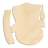 Laser-cut baltic birch silhouette of SNOWMAN HEAD TWO PIECE