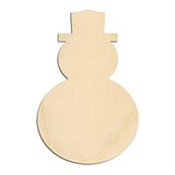 Laser-cut baltic birch silhouette of Stubby Snowman with Hat