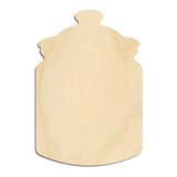 Laser-cut baltic birch silhouette of SPICE JAR