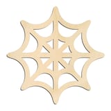 Laser-cut baltic birch silhouette of SPIDER WEB STARBURST
