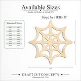 Size reference chart for SPIDER WEB STARBURST
