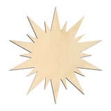 Laser-cut baltic birch silhouette of SPIKY SUN