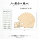 Size reference chart for SPORTS ANGLED BASEBALL HELMET