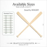 Size reference chart for SPORTS BASEBALL BAT PAIR