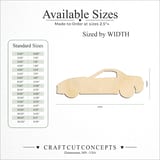 Size reference chart for SPORTS CAR WINDOWED COUPE
