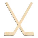 Laser-cut baltic birch silhouette of SPORTS CROSSED HOCKEY STICKS