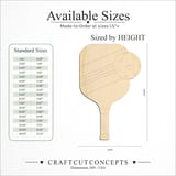 Size reference chart for SPORTS ENGRAVED PICKLEBALL PADDLE