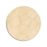 Laser-cut baltic birch silhouette of SPORTS ENGRAVED SOCCER BALL
