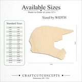 Size reference chart for SPORTS HELMET DIRT BIKE