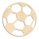 Laser-cut baltic birch silhouette of SPORTS SOCCER BALL OUTLINE